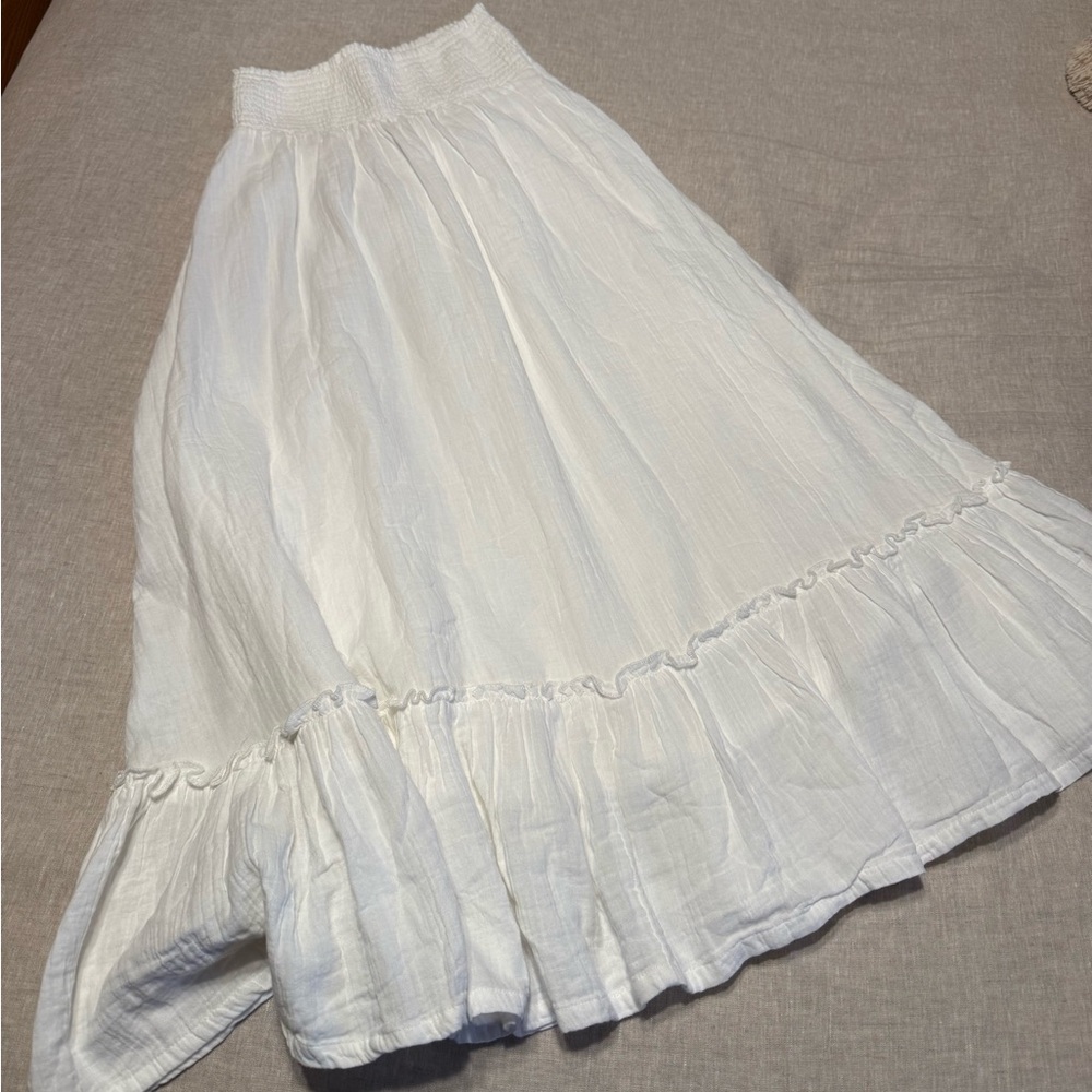 Quince 100% Organic Cotton Gauze Smocked Maxi
Skirt - Picture 7 of 12